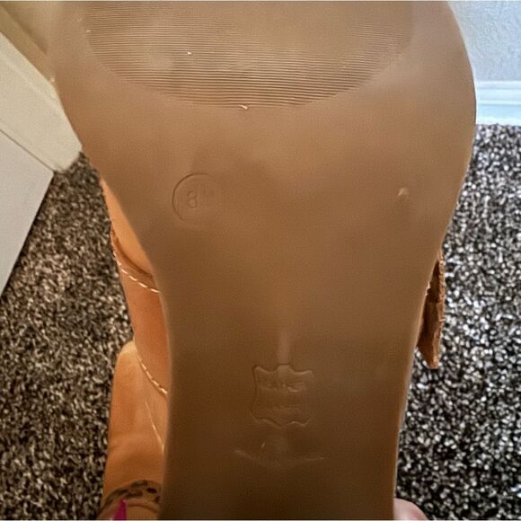 Vtg Y2K MIA Leather Block Heel Western Pointed Toe‎ Boot Mule Sz 8 Harness Strap - Picture 7 of 7